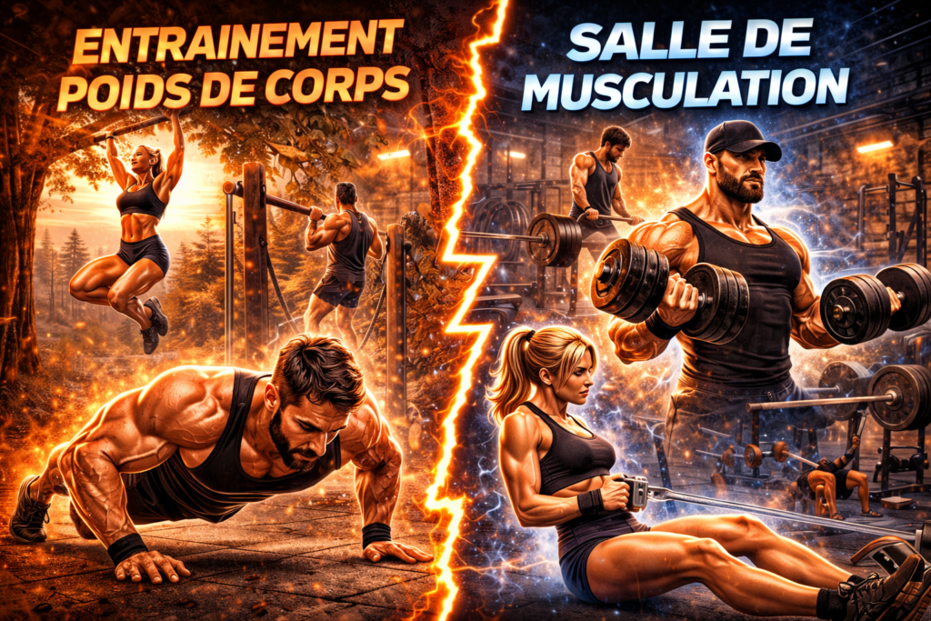 Poids de corps vs haltères : Quel entraînement choisir pour maximiser ses gains en culturisme ?